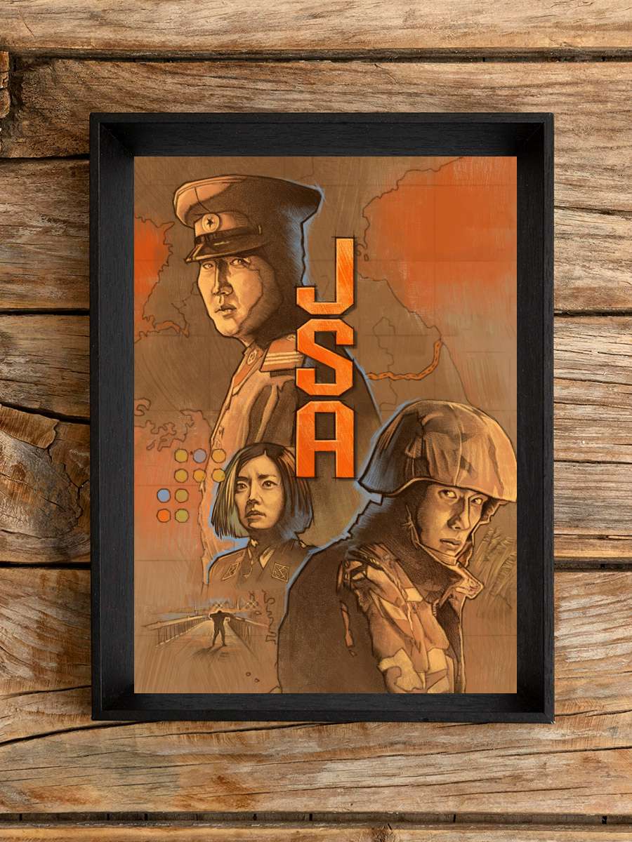 Birleşik Güvenlik Bölgesi - 공동경비구역 JSA Film Tablo Siyah Çerçeveli Film Poster Afiş Tablo