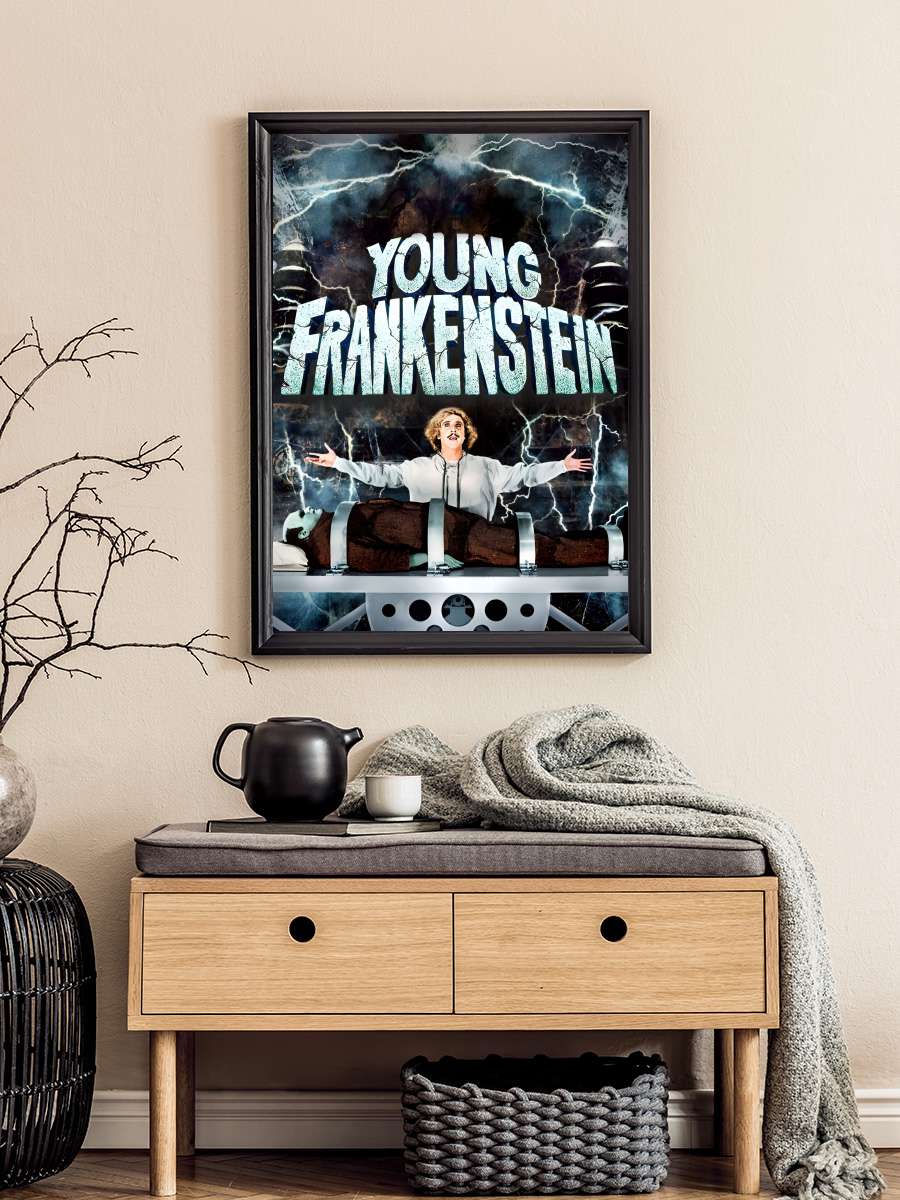 Genç Frankeştayn - Young Frankenstein Film Tablo Siyah Çerçeveli Film Poster Afiş Tablo