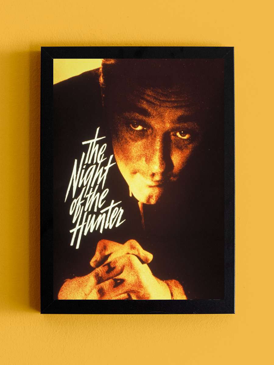 Caniler Avcısı - The Night of the Hunter Film Tablo Siyah Çerçeveli Film Poster Afiş Tablo