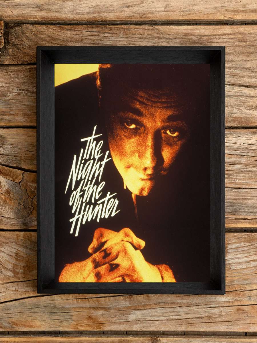 Caniler Avcısı - The Night of the Hunter Film Tablo Siyah Çerçeveli Film Poster Afiş Tablo