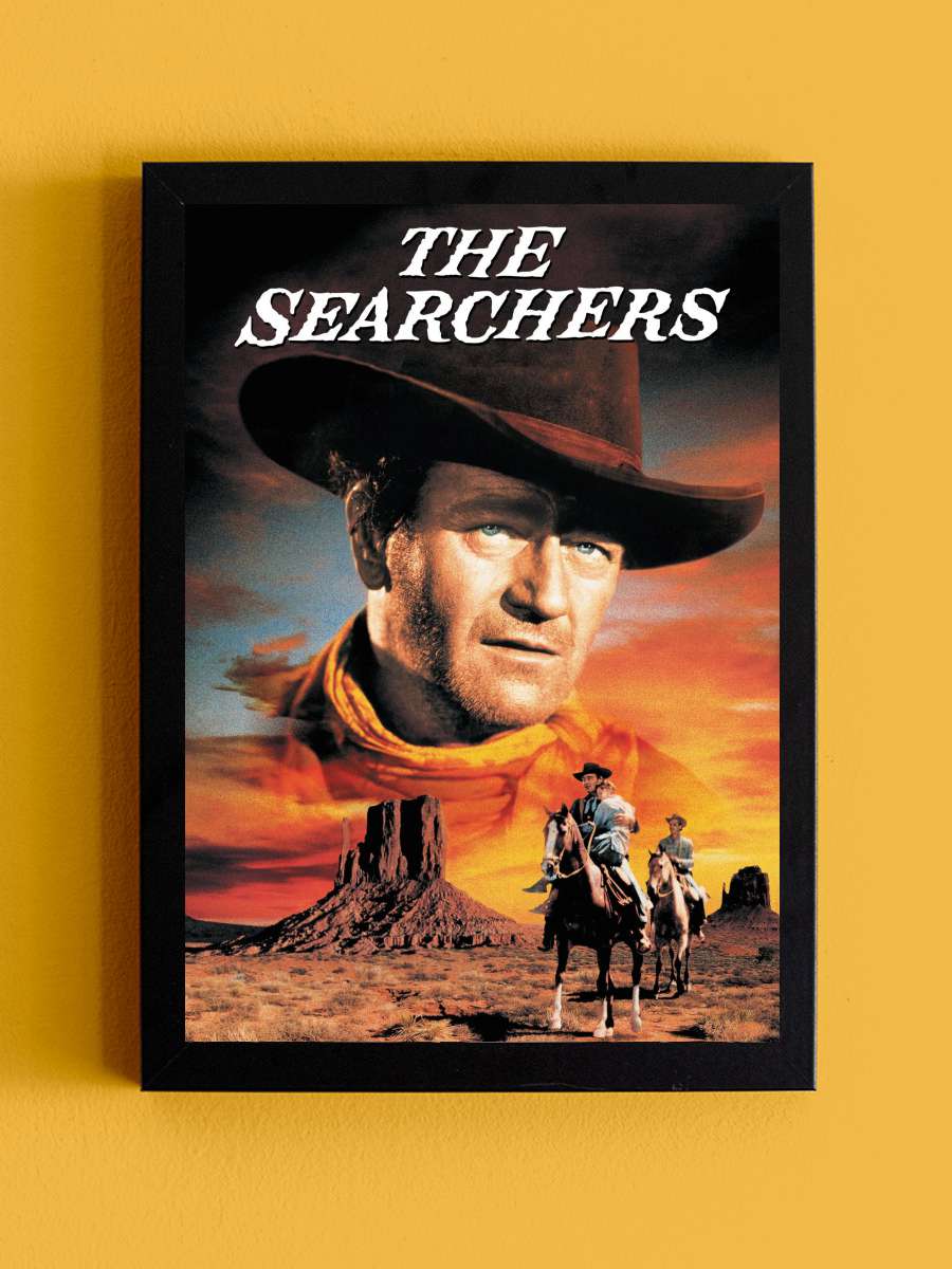 Çöl Aslanı - The Searchers Film Tablo Siyah Çerçeveli Film Poster Afiş Tablo