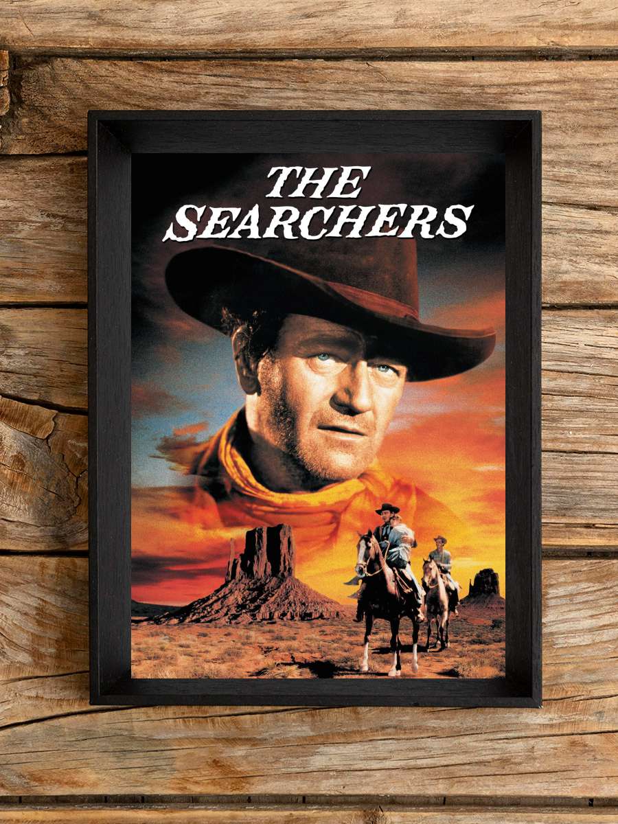 Çöl Aslanı - The Searchers Film Tablo Siyah Çerçeveli Film Poster Afiş Tablo