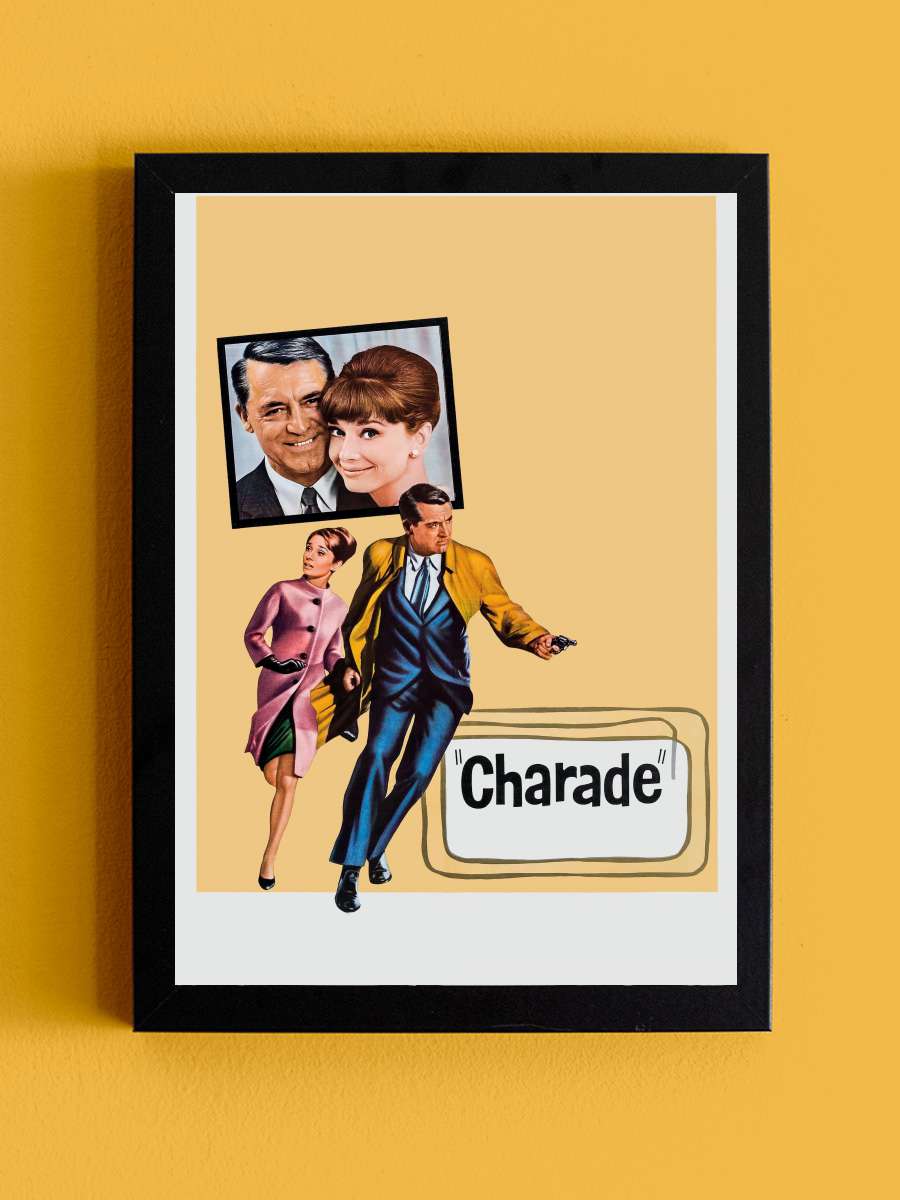 Öldüren Şüphe - Charade Film Tablo Siyah Çerçeveli Film Poster Afiş Tablo