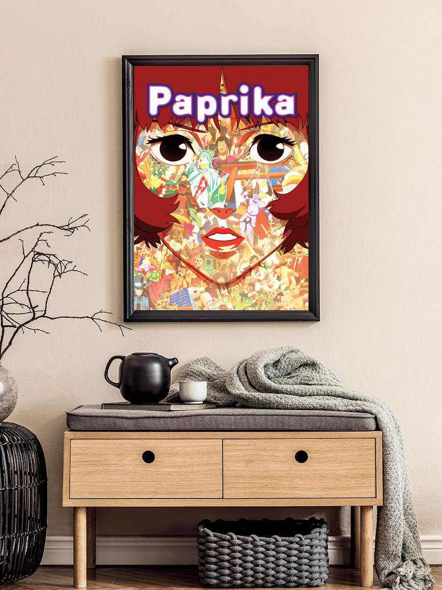 Paprika - パプリカ Film Tablo Siyah Çerçeveli Film Poster Afiş Tablo