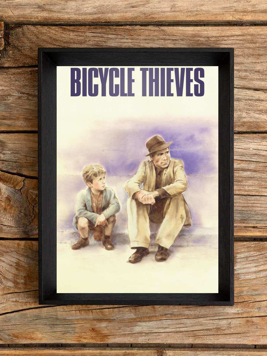 Bisiklet Hırsızları - Ladri di biciclette Film Tablo Siyah Çerçeveli Film Poster Afiş Tablo