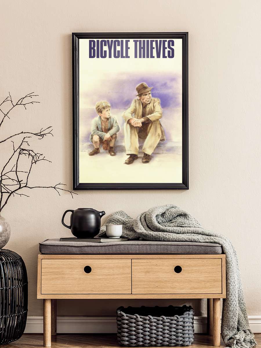 Bisiklet Hırsızları - Ladri di biciclette Film Tablo Siyah Çerçeveli Film Poster Afiş Tablo