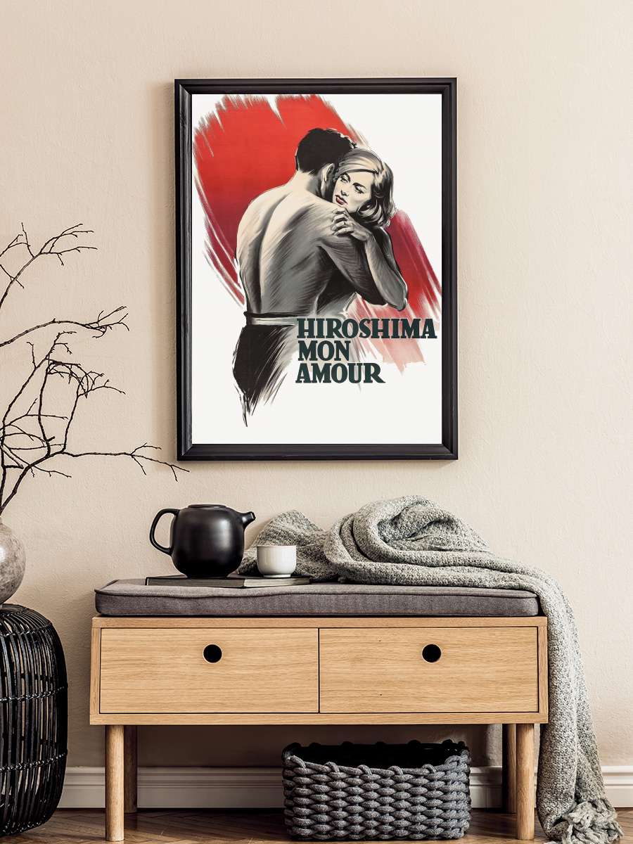 Hiroşima Sevgilim - Hiroshima mon amour Film Tablo Siyah Çerçeveli Film Poster Afiş Tablo