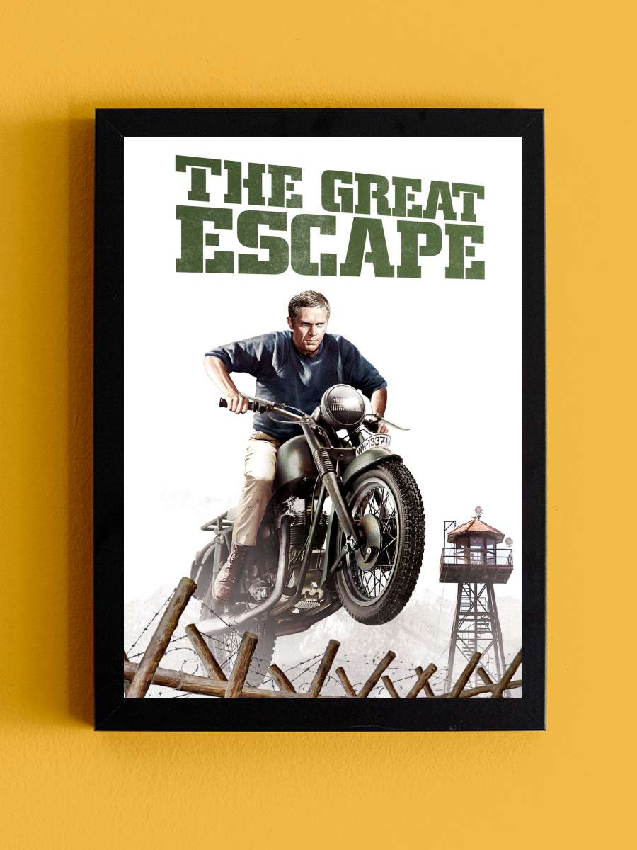 Büyük Firar - The Great Escape Film Tablo Siyah Çerçeveli Film Poster Afiş Tablo