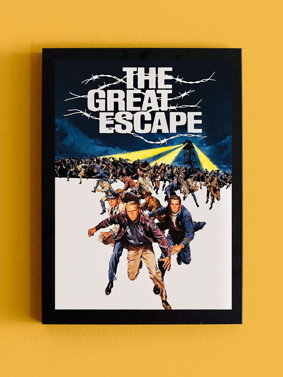 Büyük Firar - The Great Escape Film Tablo Siyah Çerçeveli Film Poster Afiş Tablo