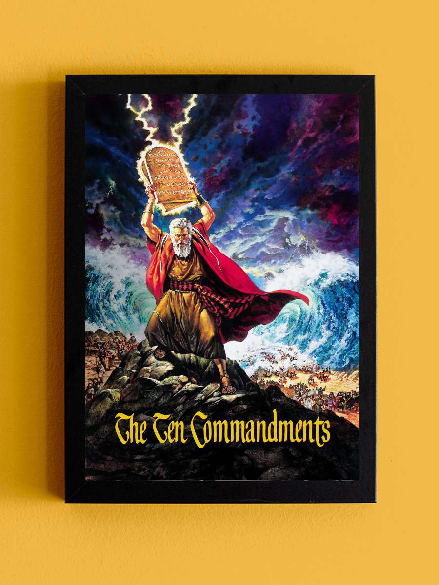 On Emir - The Ten Commandments Film Tablo Siyah Çerçeveli Film Poster Afiş Tablo