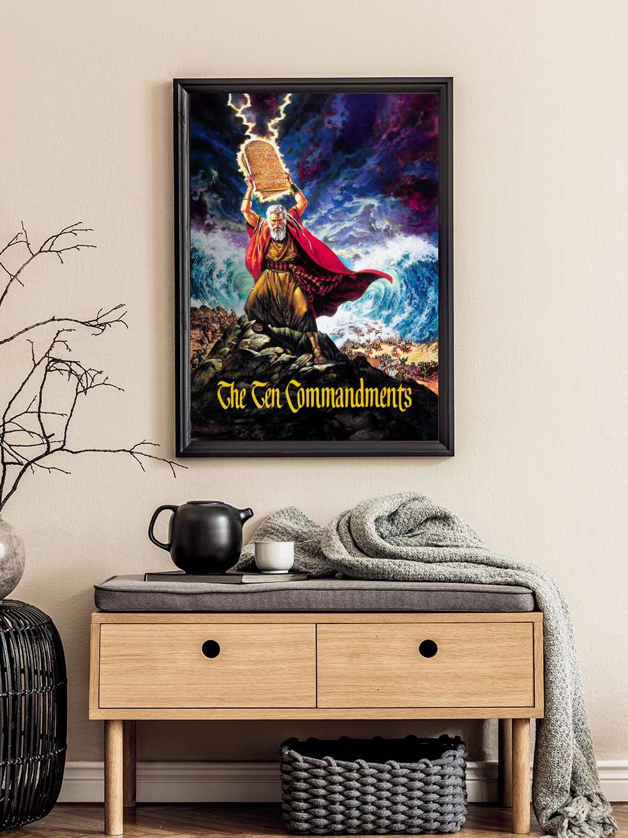 On Emir - The Ten Commandments Film Tablo Siyah Çerçeveli Film Poster Afiş Tablo