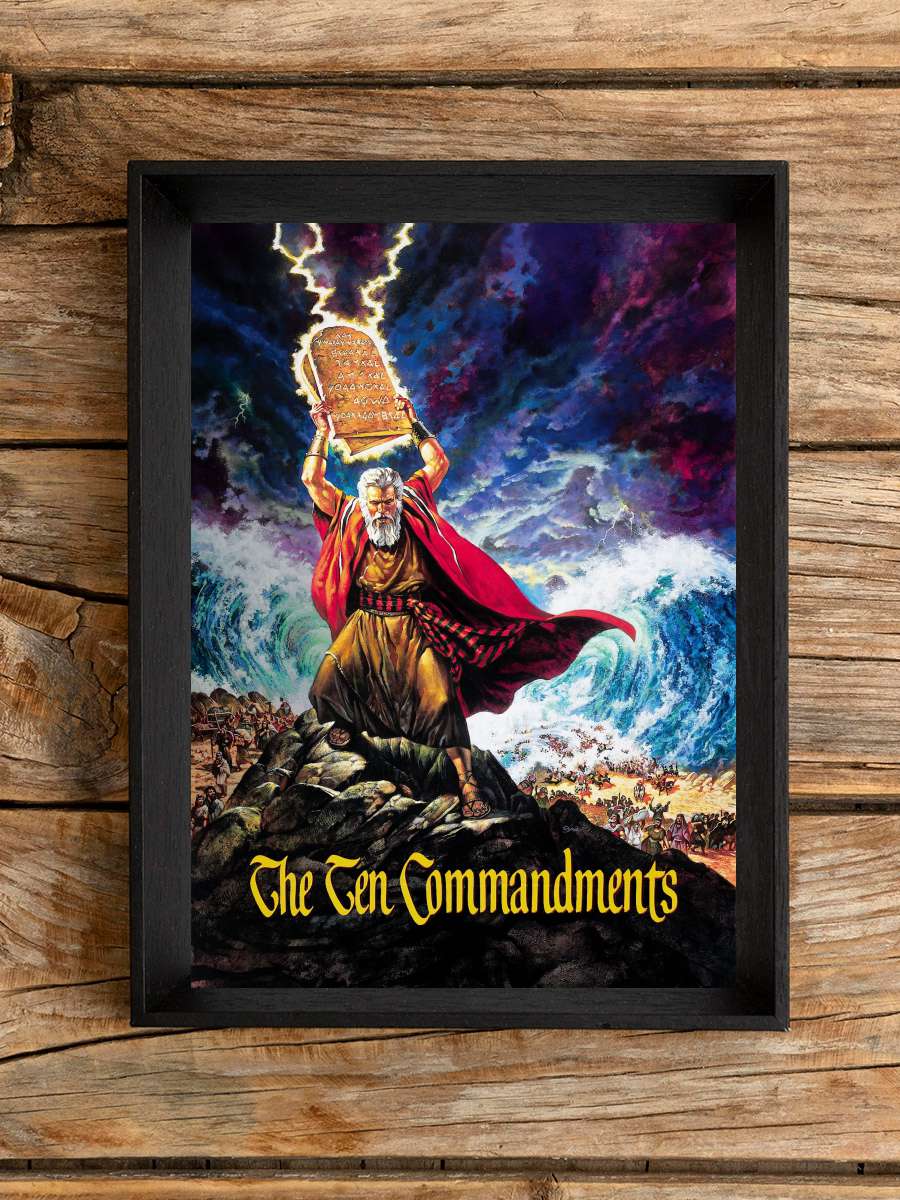 On Emir - The Ten Commandments Film Tablo Siyah Çerçeveli Film Poster Afiş Tablo