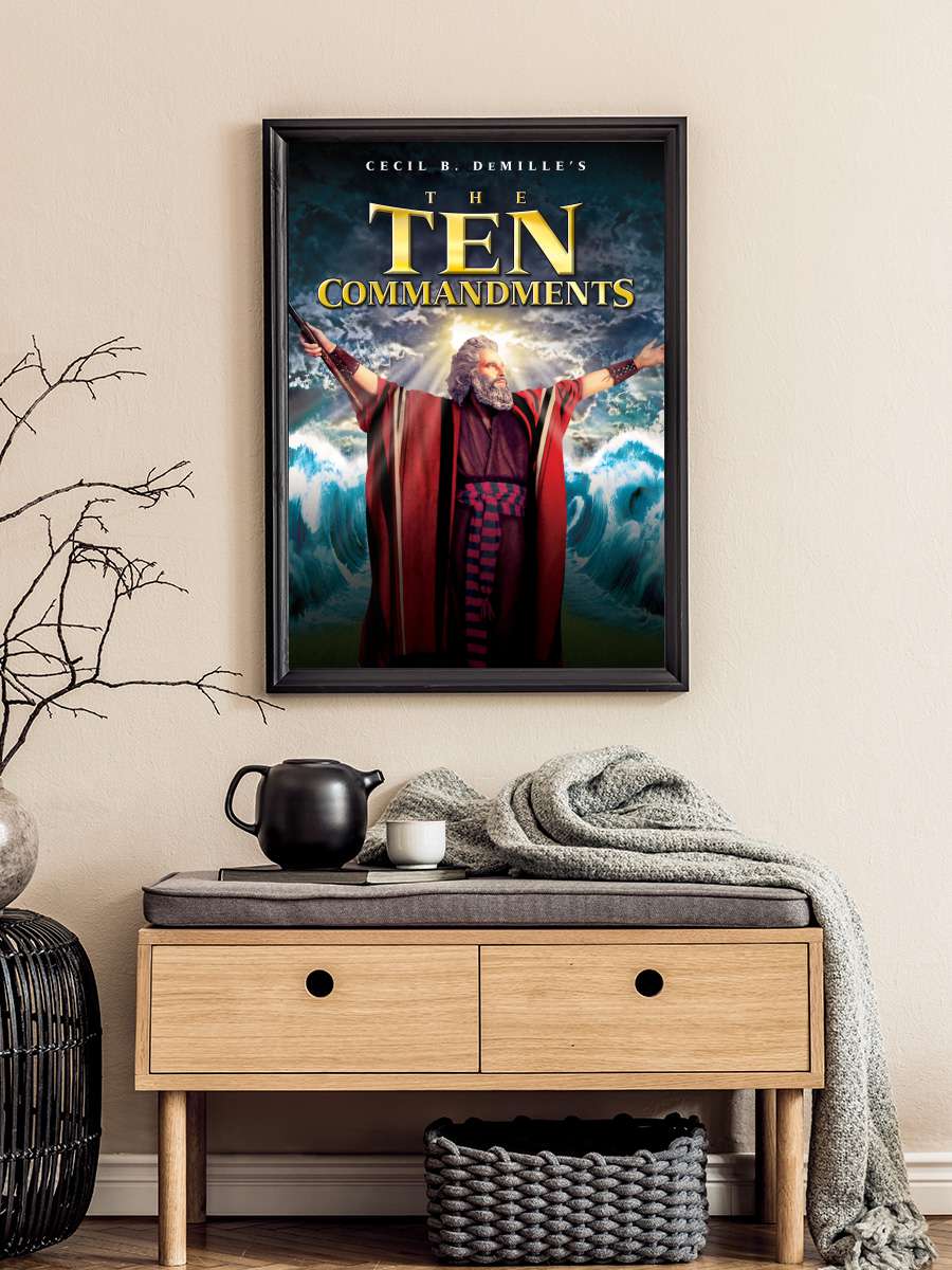 On Emir - The Ten Commandments Film Tablo Siyah Çerçeveli Film Poster Afiş Tablo