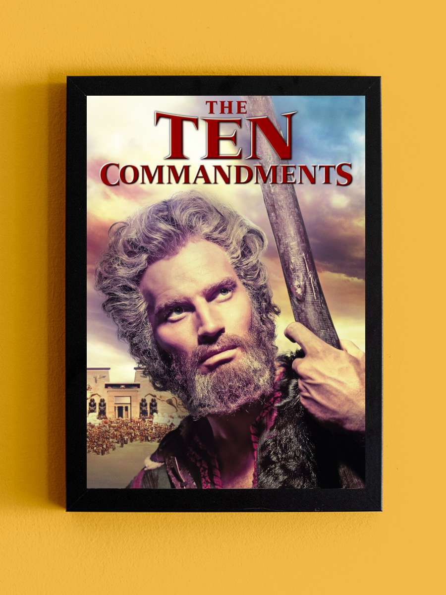 On Emir - The Ten Commandments Film Tablo Siyah Çerçeveli Film Poster Afiş Tablo