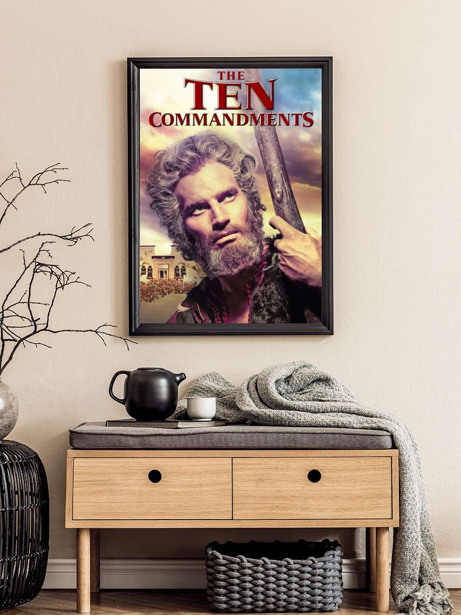 On Emir - The Ten Commandments Film Tablo Siyah Çerçeveli Film Poster Afiş Tablo