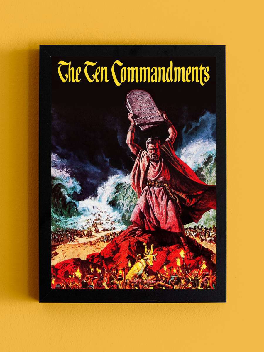 On Emir - The Ten Commandments Film Tablo Siyah Çerçeveli Film Poster Afiş Tablo