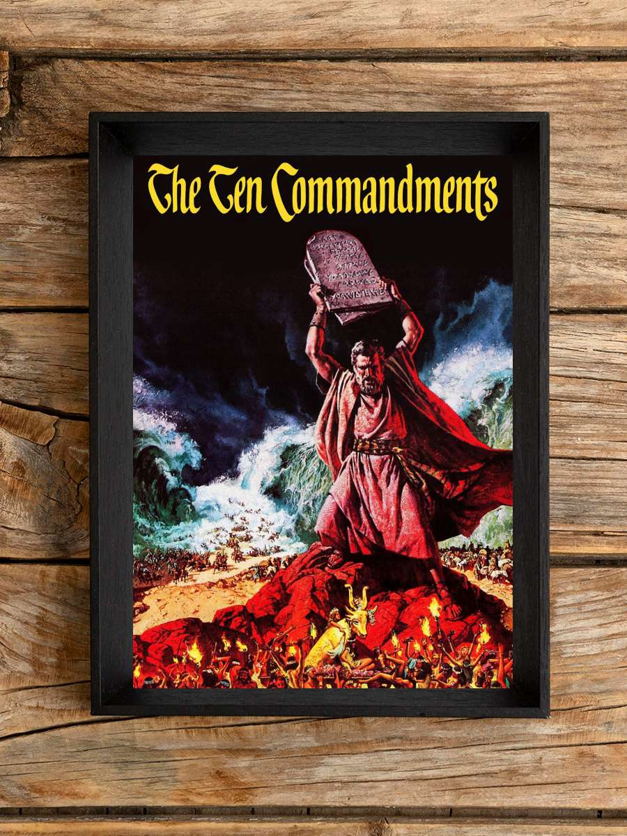 On Emir - The Ten Commandments Film Tablo Siyah Çerçeveli Film Poster Afiş Tablo