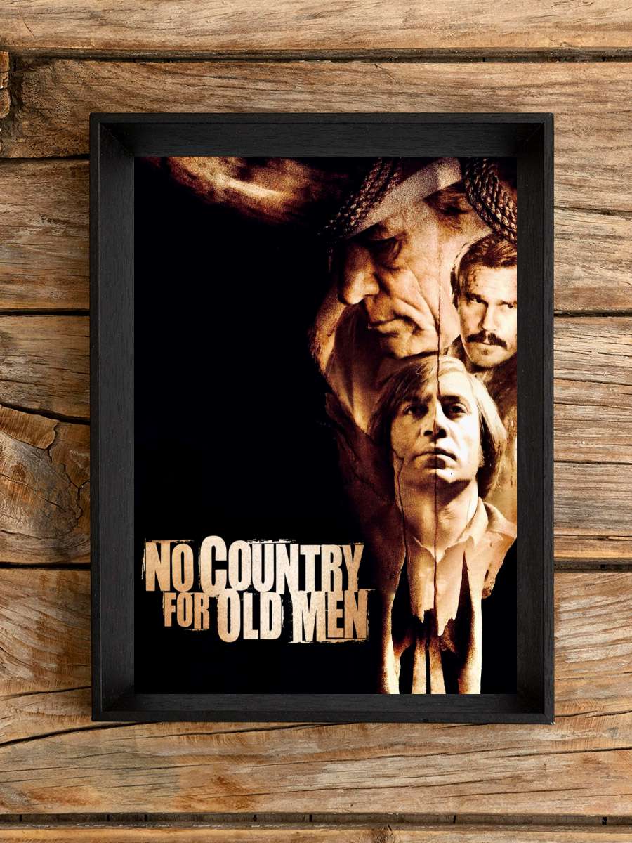 İhtiyarlara Yer Yok - No Country for Old Men Film Tablo Siyah Çerçeveli Film Poster Afiş Tablo