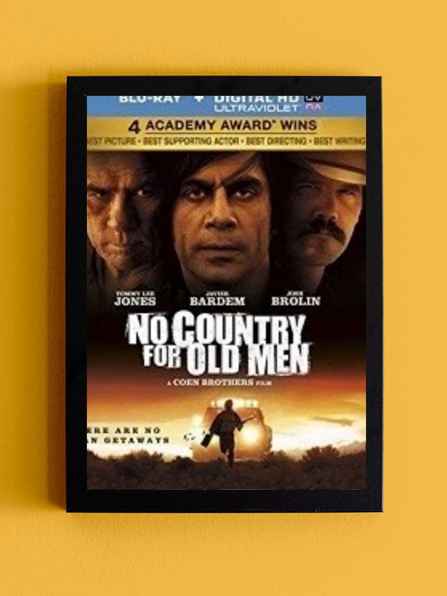 İhtiyarlara Yer Yok - No Country for Old Men Film Tablo Siyah Çerçeveli Film Poster Afiş Tablo