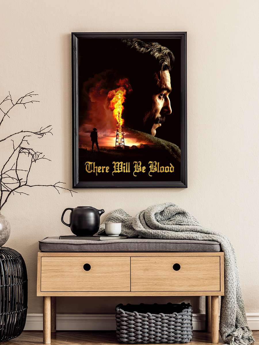 Kan Dökülecek - There Will Be Blood Film Tablo Siyah Çerçeveli Film Poster Afiş Tablo