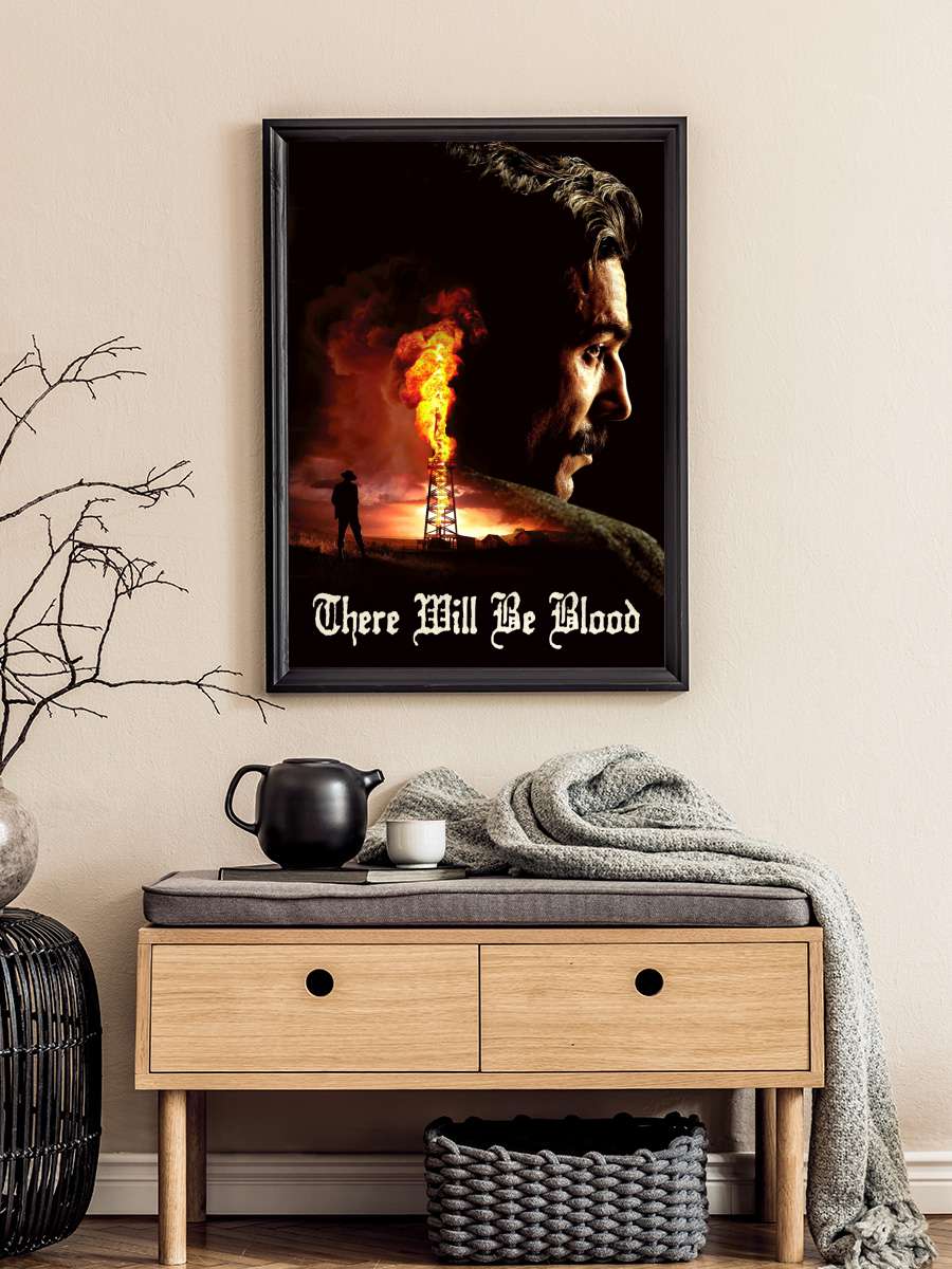 Kan Dökülecek - There Will Be Blood Film Tablo Siyah Çerçeveli Film Poster Afiş Tablo