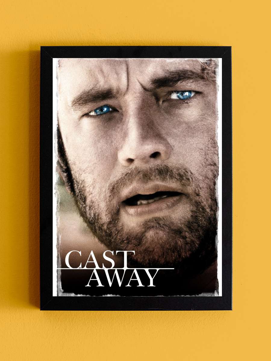 Yeni Hayat - Cast Away Film Tablo Siyah Çerçeveli Film Poster Afiş Tablo