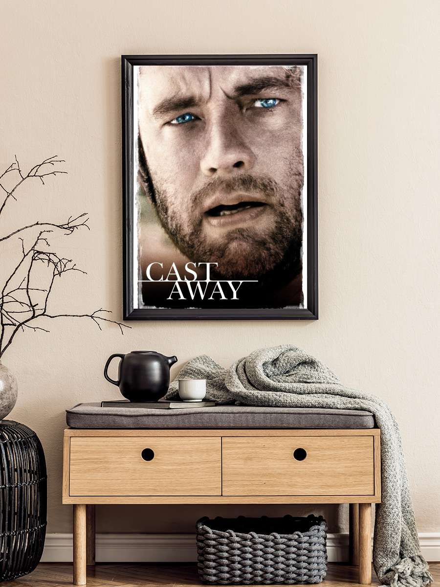 Yeni Hayat - Cast Away Film Tablo Siyah Çerçeveli Film Poster Afiş Tablo