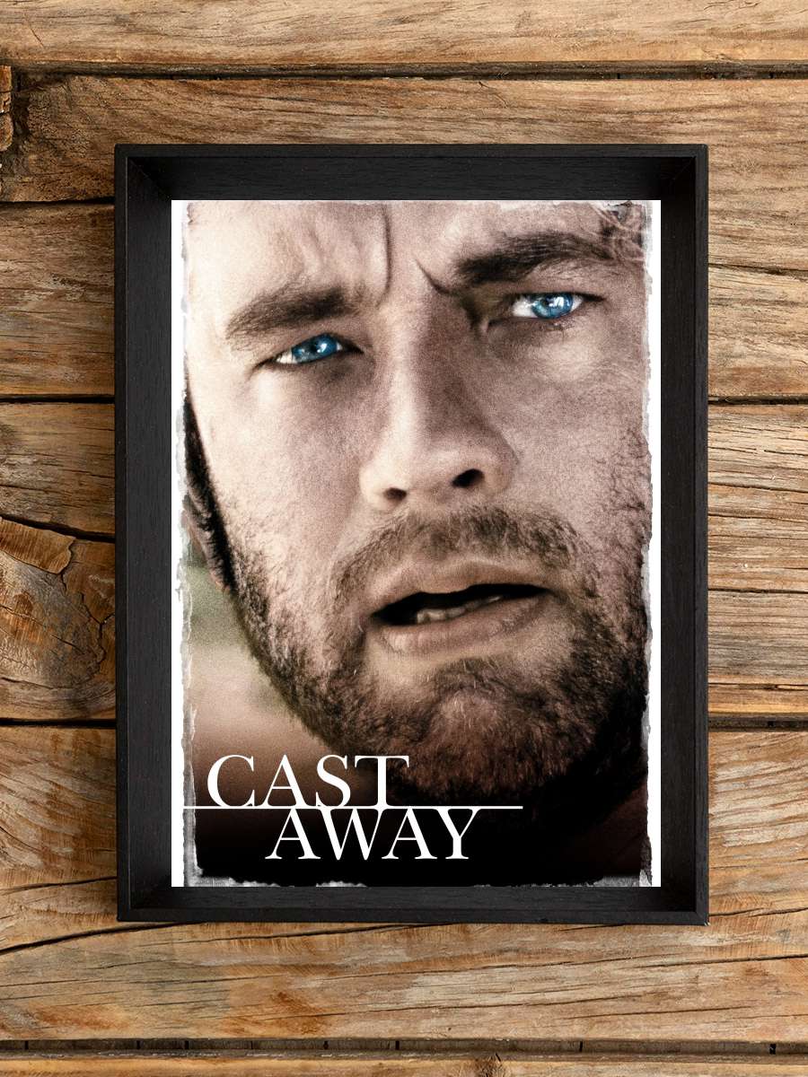 Yeni Hayat - Cast Away Film Tablo Siyah Çerçeveli Film Poster Afiş Tablo