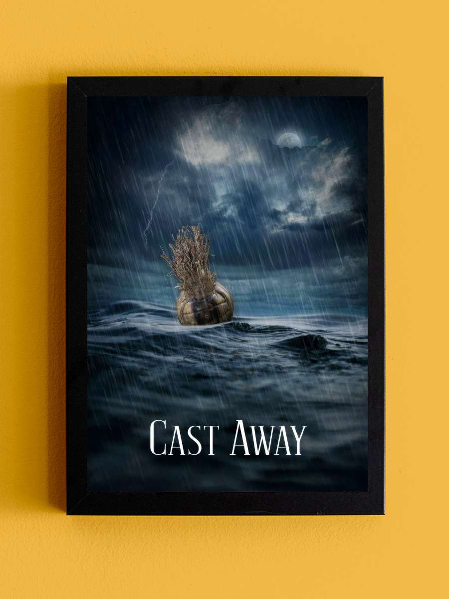 Yeni Hayat - Cast Away Film Tablo Siyah Çerçeveli Film Poster Afiş Tablo