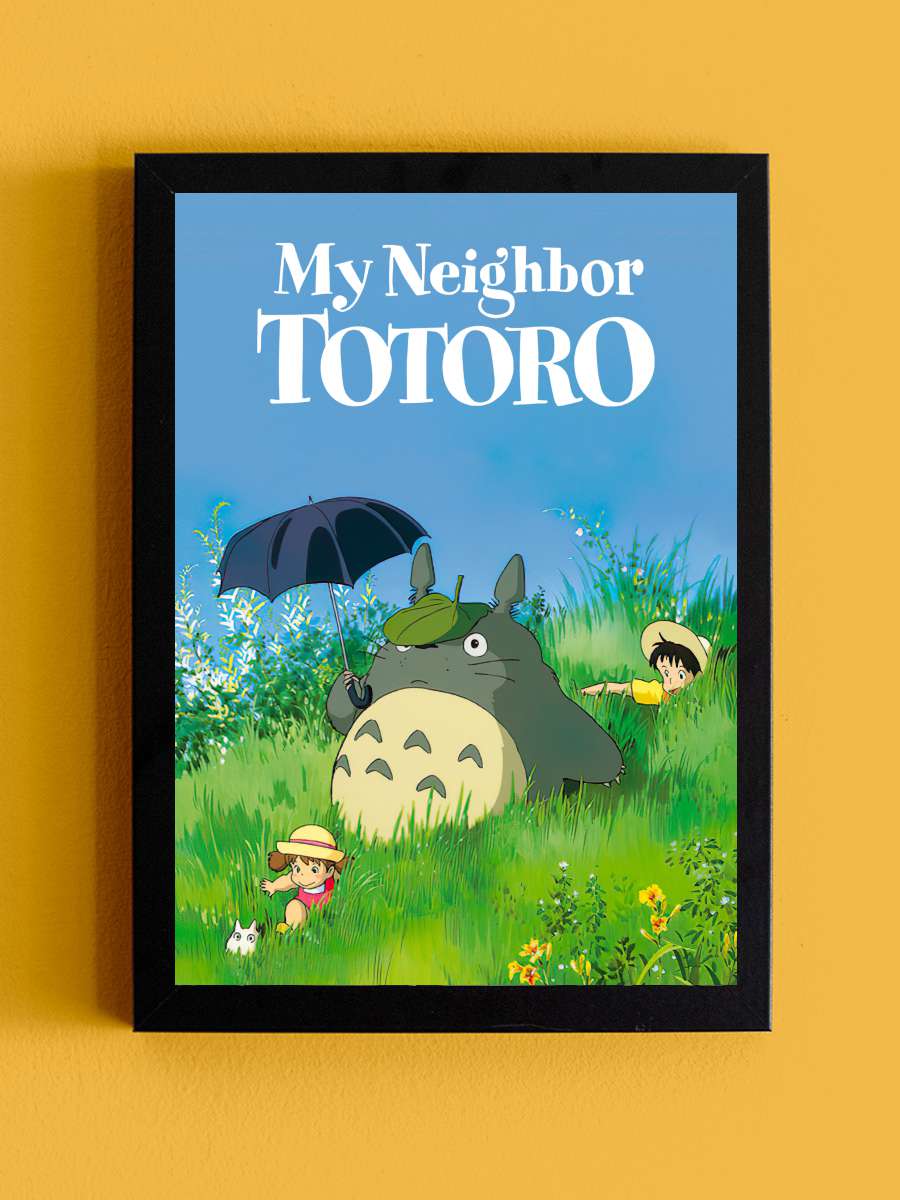 Komşum Totoro - となりのトトロ Film Tablo Siyah Çerçeveli Film Poster Afiş Tablo