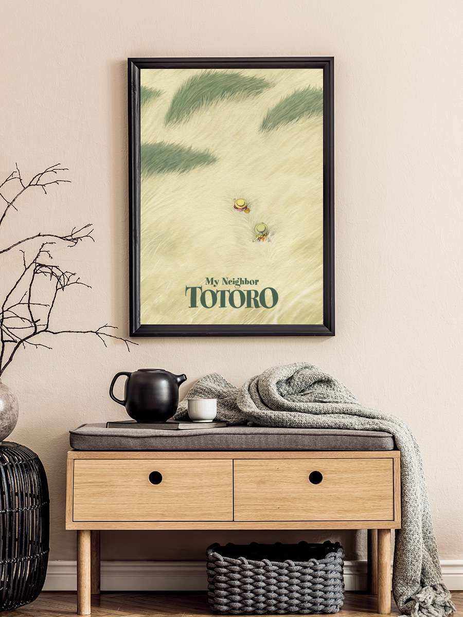 Komşum Totoro - となりのトトロ Film Tablo Siyah Çerçeveli Film Poster Afiş Tablo