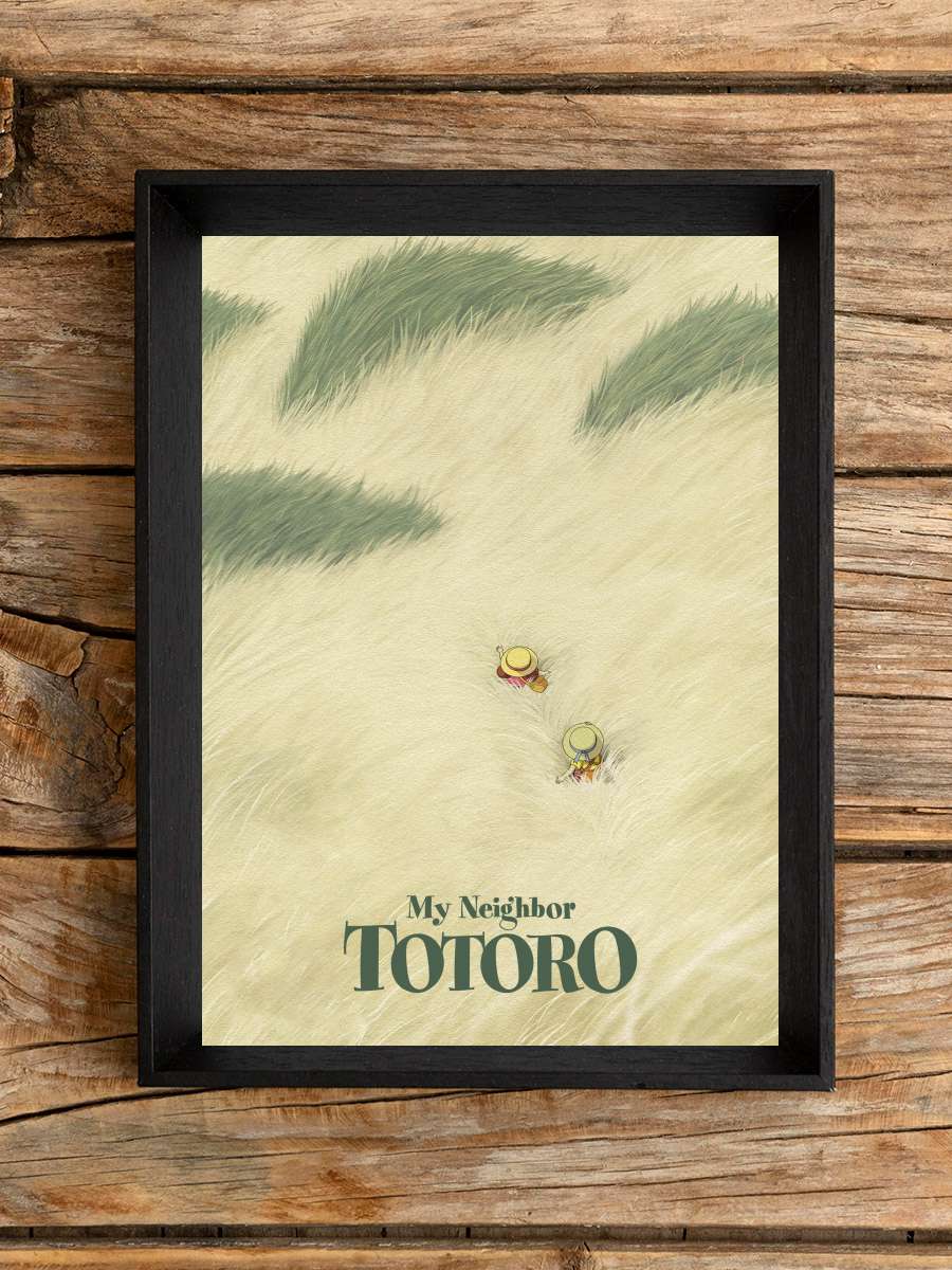 Komşum Totoro - となりのトトロ Film Tablo Siyah Çerçeveli Film Poster Afiş Tablo