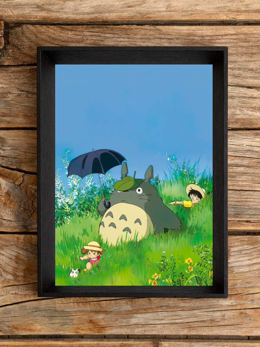 Komşum Totoro - となりのトトロ Film Tablo Siyah Çerçeveli Film Poster Afiş Tablo