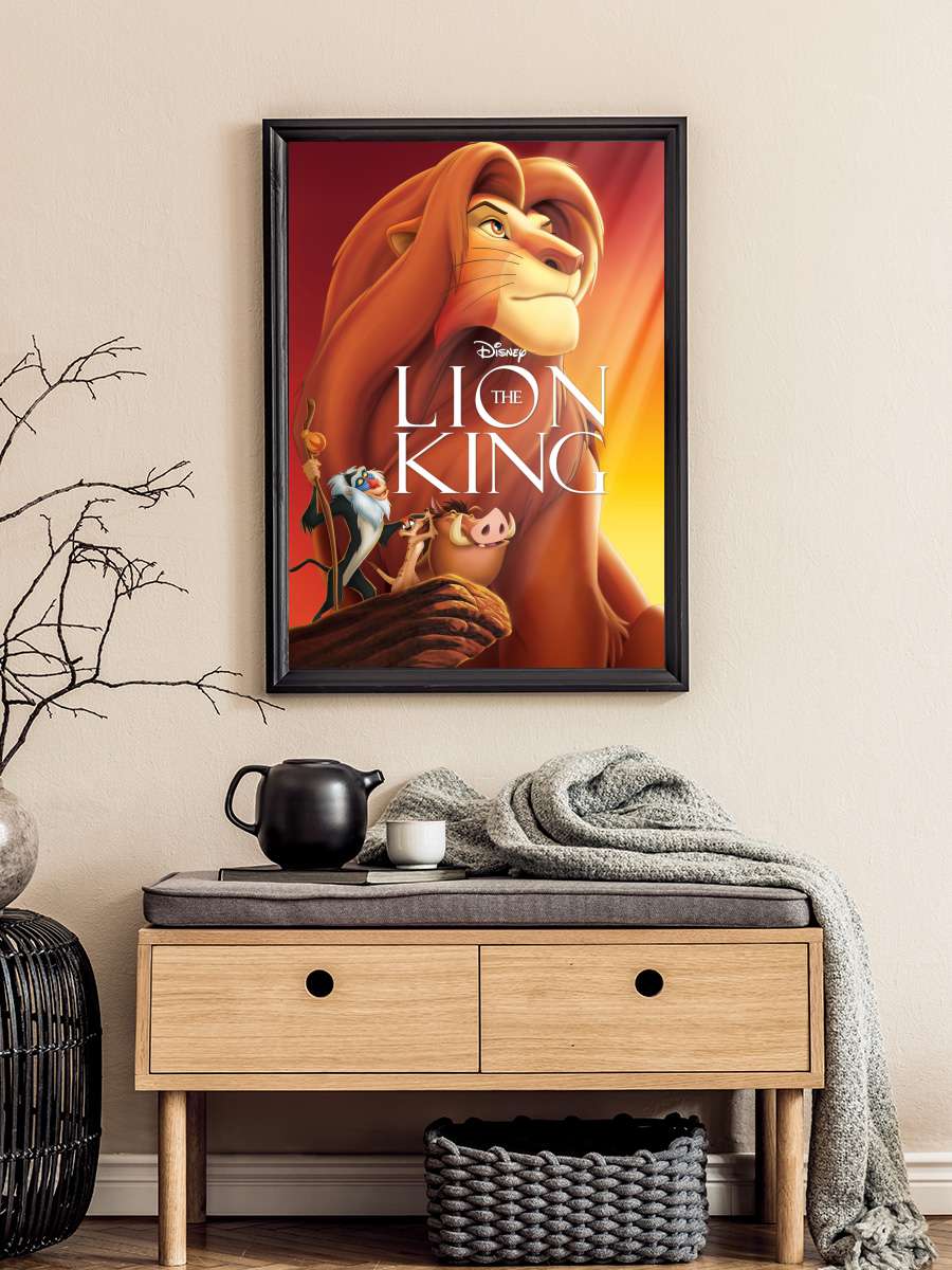 Aslan Kral - The Lion King Film Tablo Siyah Çerçeveli Film Poster Afiş Tablo