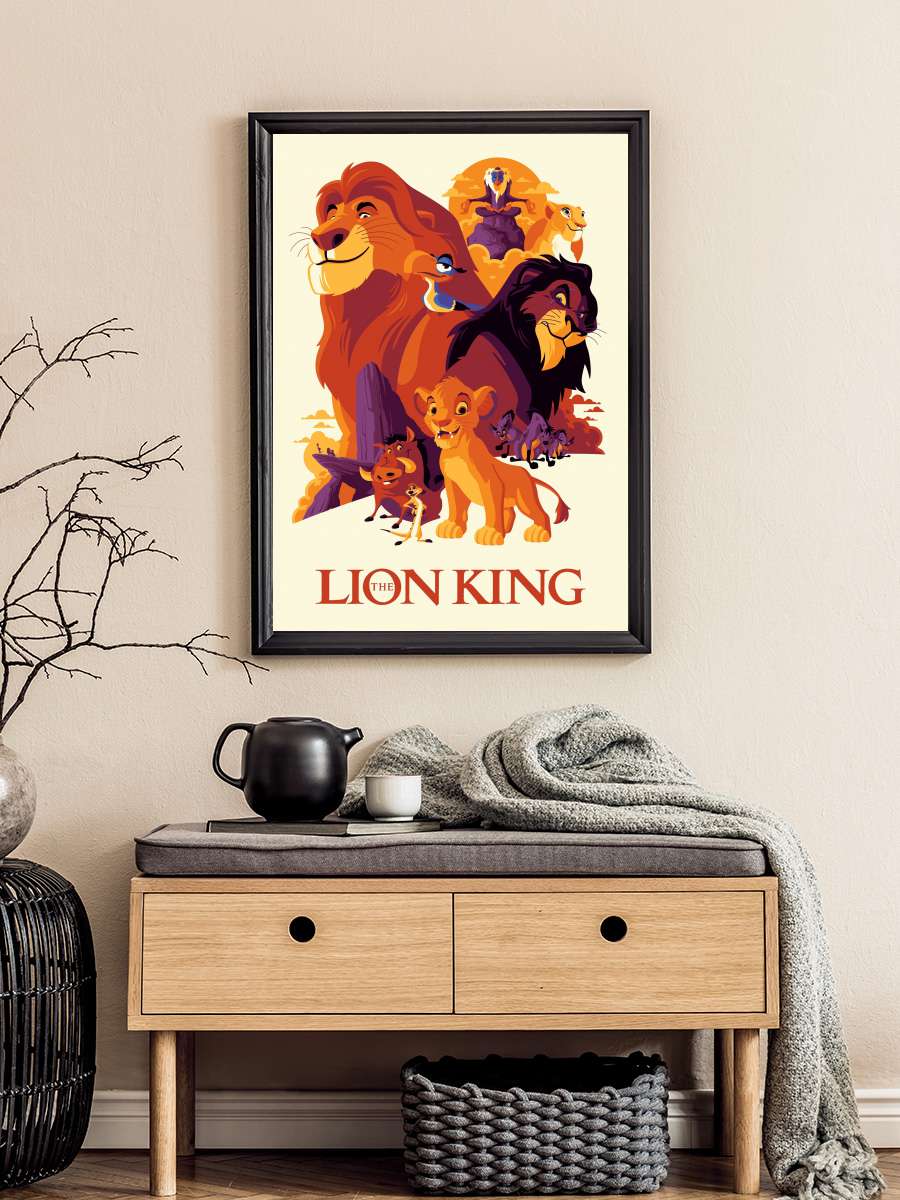 Aslan Kral - The Lion King Film Tablo Siyah Çerçeveli Film Poster Afiş Tablo