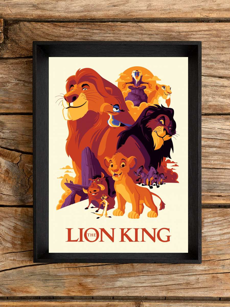 Aslan Kral - The Lion King Film Tablo Siyah Çerçeveli Film Poster Afiş Tablo