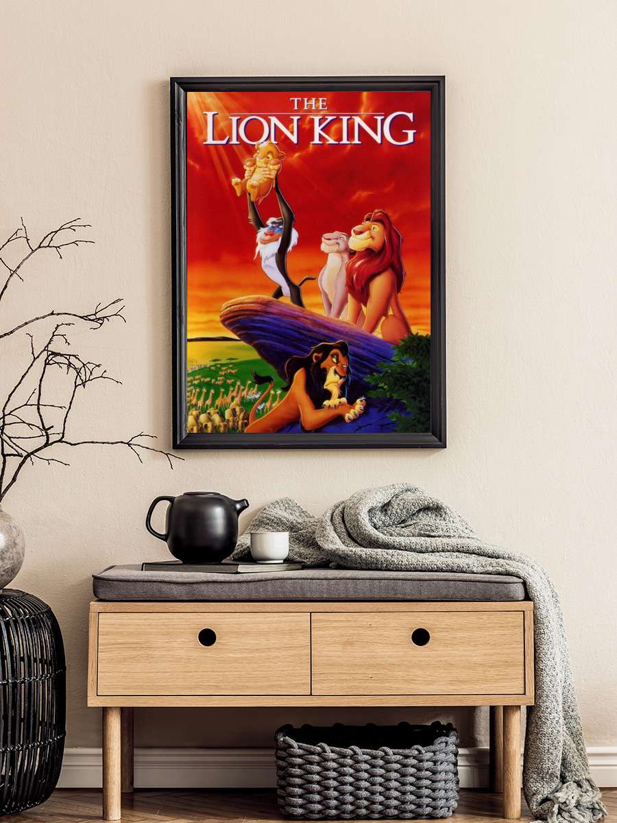 Aslan Kral - The Lion King Film Tablo Siyah Çerçeveli Film Poster Afiş Tablo