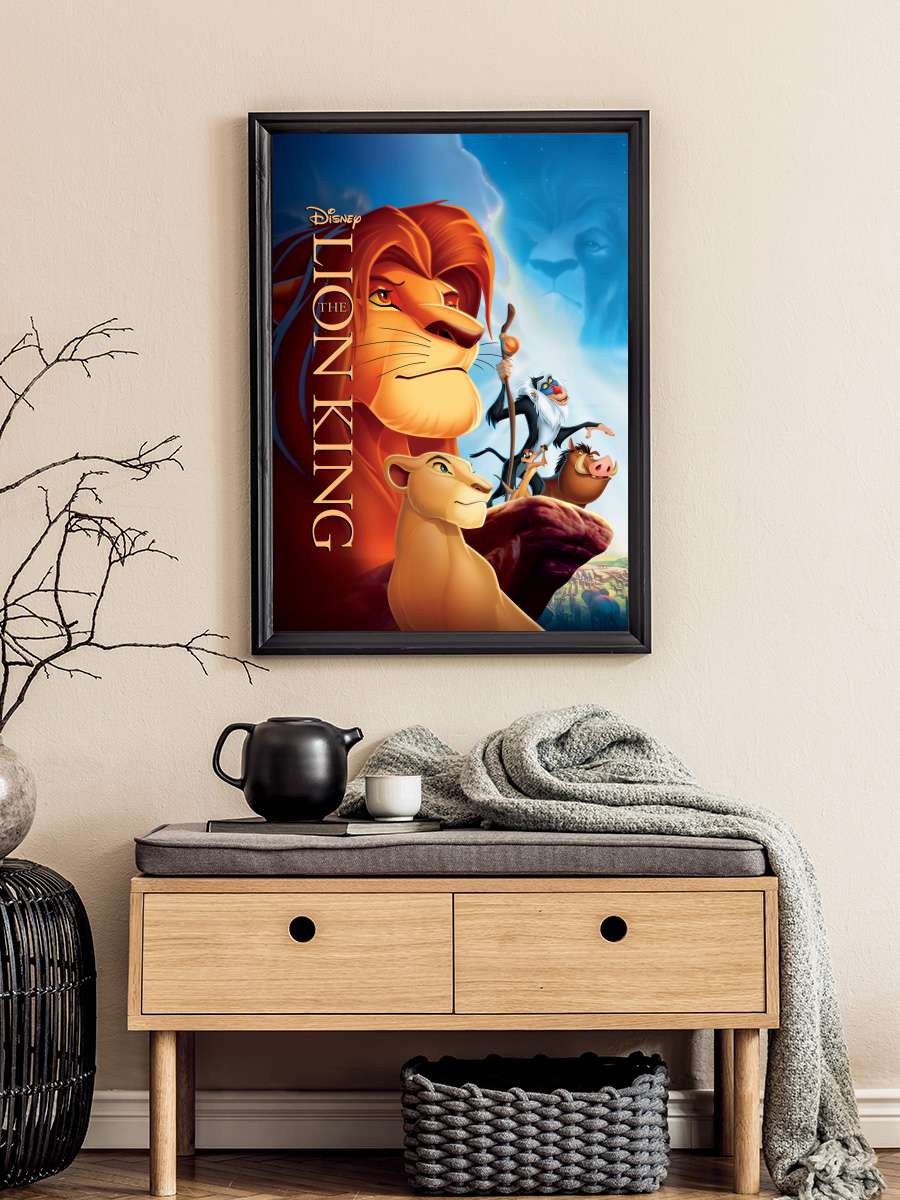 Aslan Kral - The Lion King Film Tablo Siyah Çerçeveli Film Poster Afiş Tablo