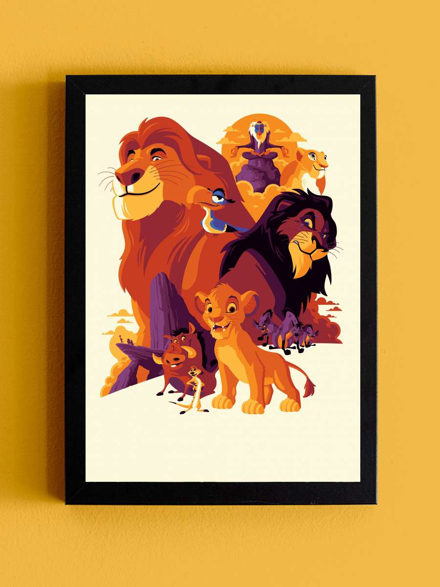 Aslan Kral - The Lion King Film Tablo Siyah Çerçeveli Film Poster Afiş Tablo