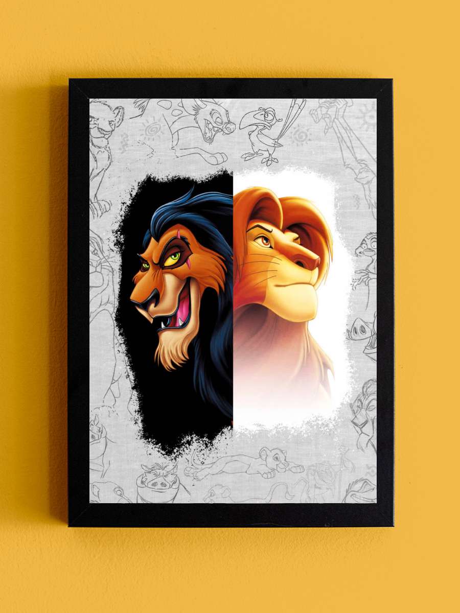 Aslan Kral - The Lion King Film Tablo Siyah Çerçeveli Film Poster Afiş Tablo