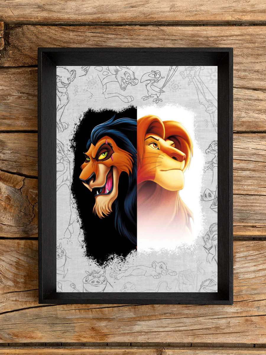 Aslan Kral - The Lion King Film Tablo Siyah Çerçeveli Film Poster Afiş Tablo