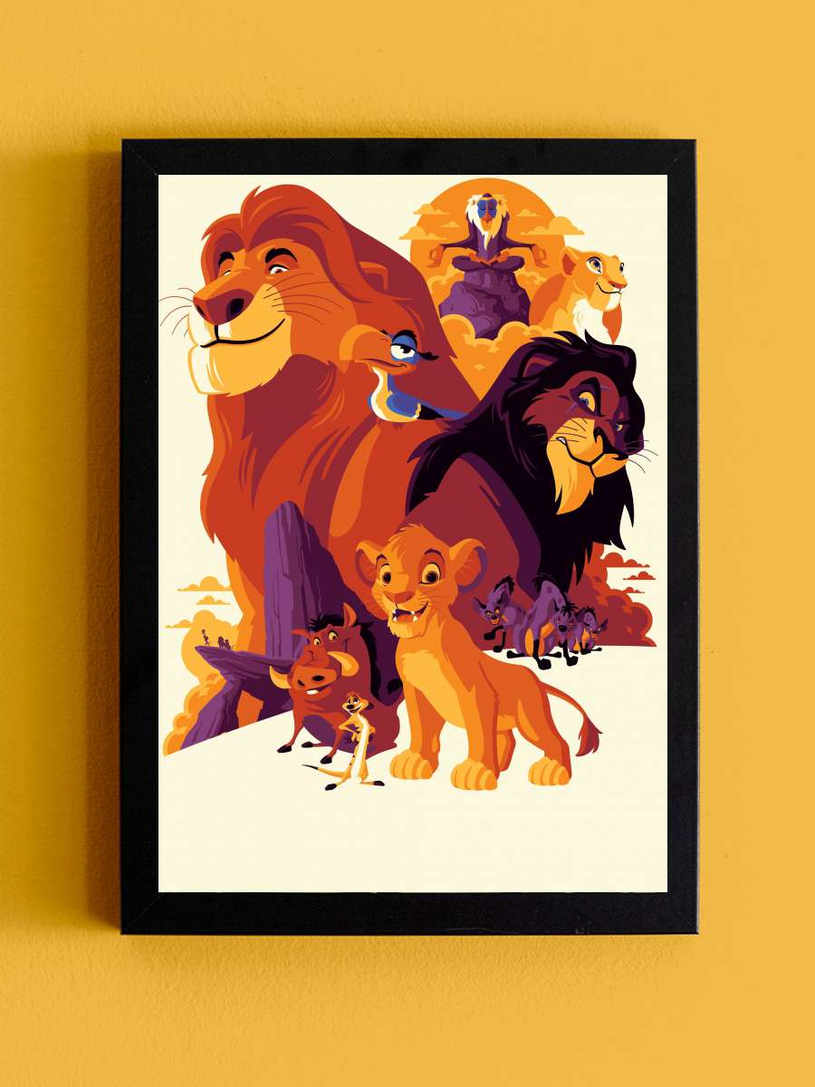 Aslan Kral - The Lion King Film Tablo Siyah Çerçeveli Film Poster Afiş Tablo