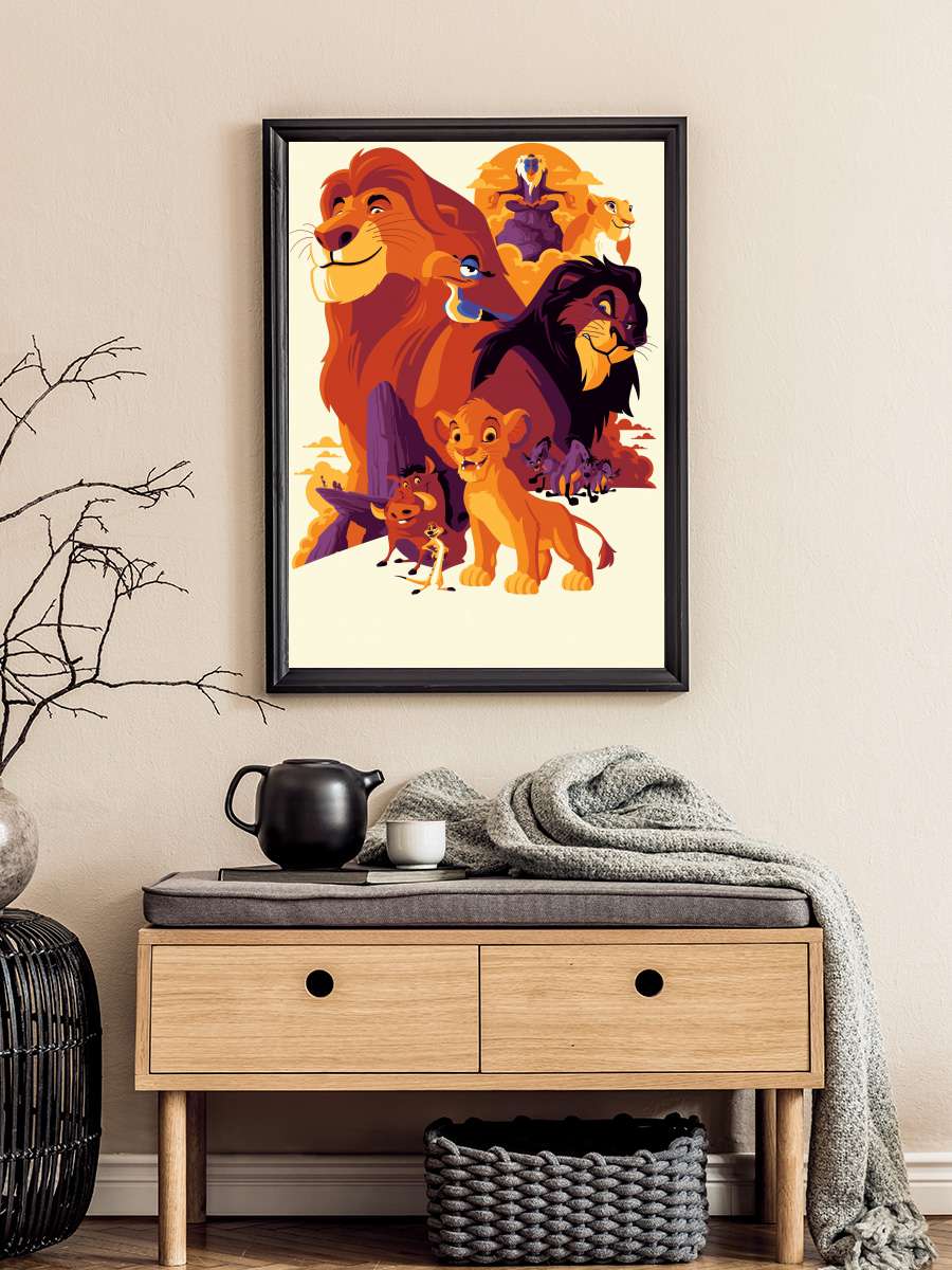 Aslan Kral - The Lion King Film Tablo Siyah Çerçeveli Film Poster Afiş Tablo