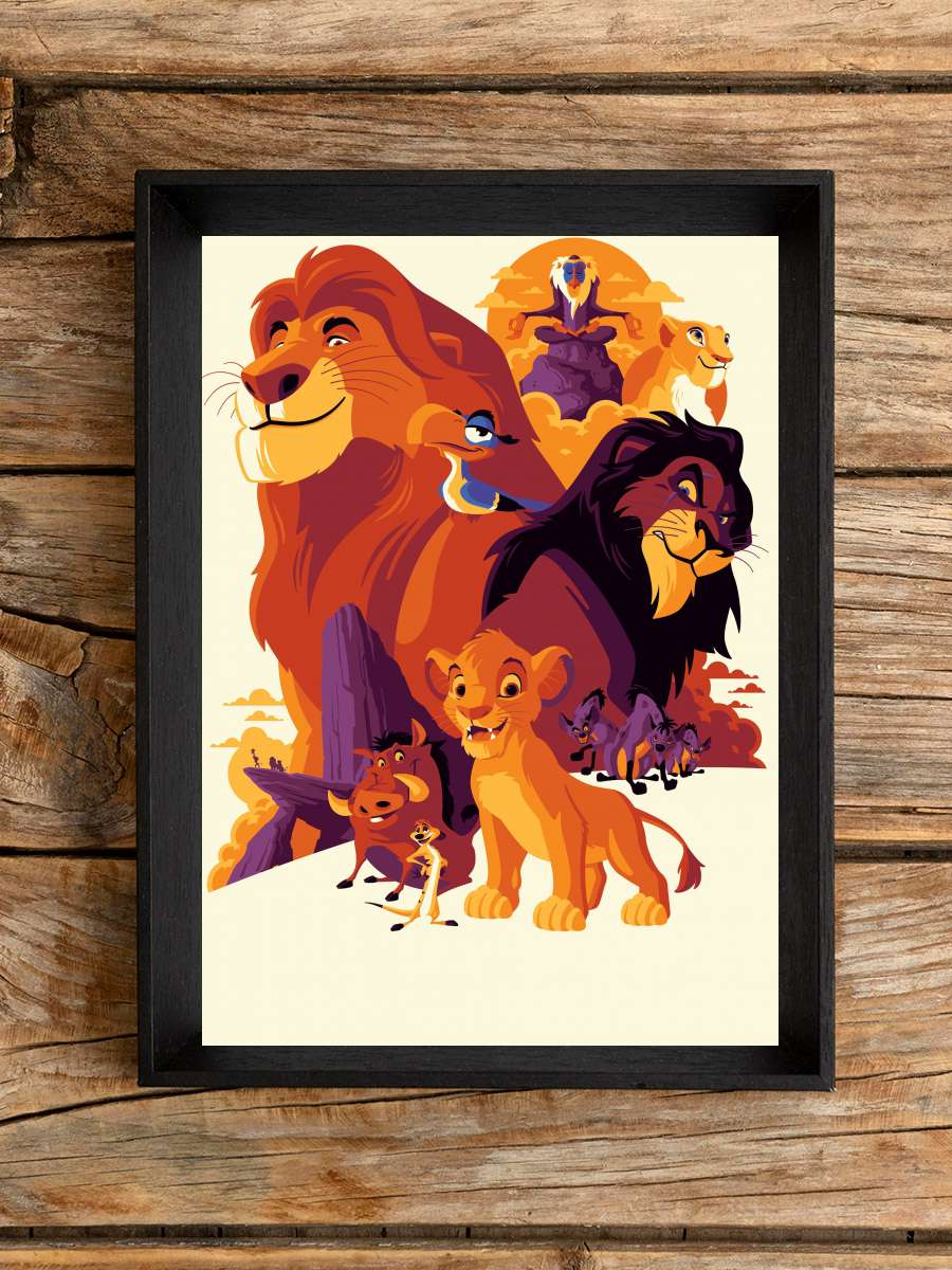 Aslan Kral - The Lion King Film Tablo Siyah Çerçeveli Film Poster Afiş Tablo