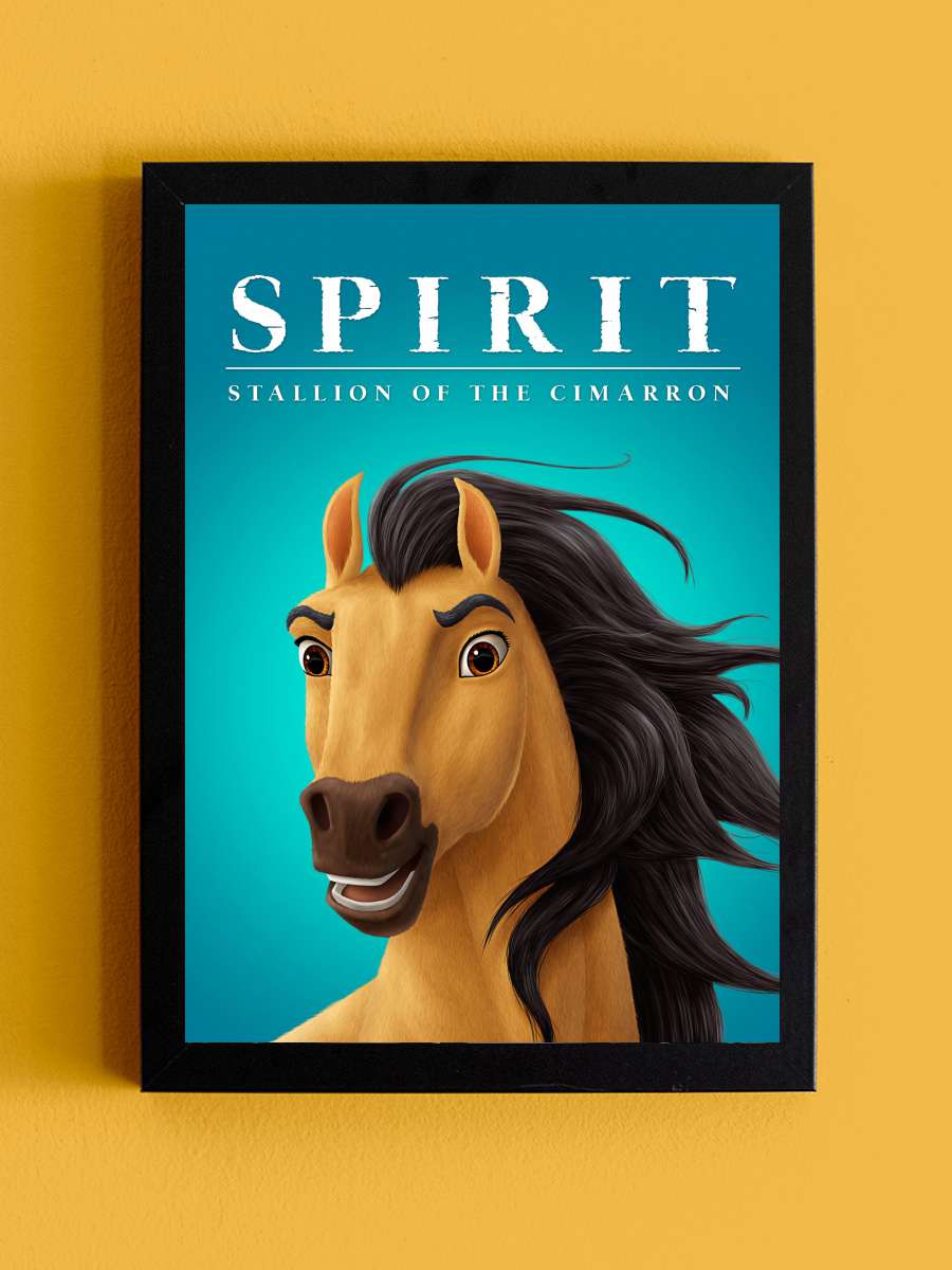 Özgür Ruh - Spirit: Stallion of the Cimarron Film Tablo Siyah Çerçeveli Film Poster Afiş Tablo