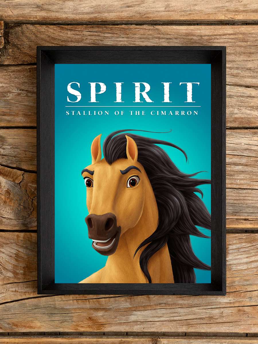 Özgür Ruh - Spirit: Stallion of the Cimarron Film Tablo Siyah Çerçeveli Film Poster Afiş Tablo