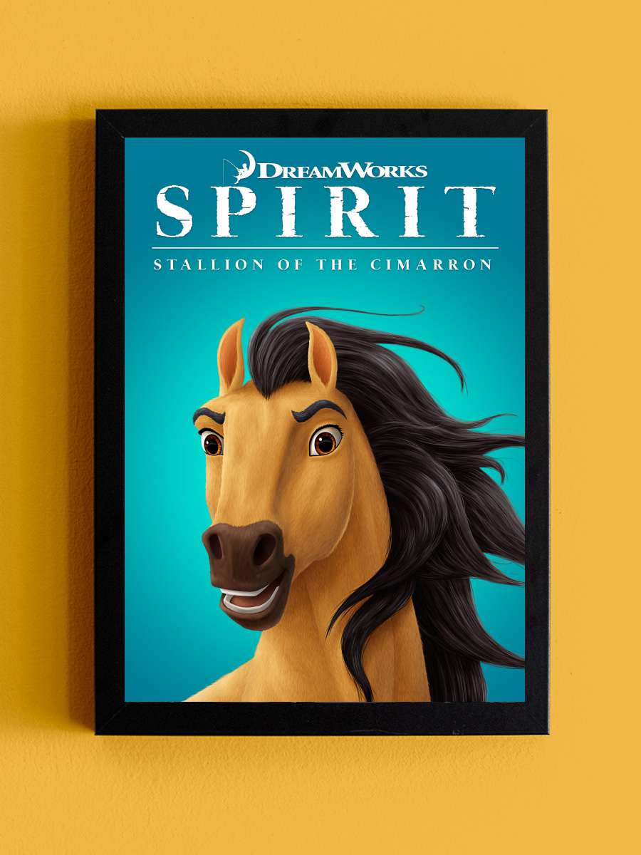 Özgür Ruh - Spirit: Stallion of the Cimarron Film Tablo Siyah Çerçeveli Film Poster Afiş Tablo