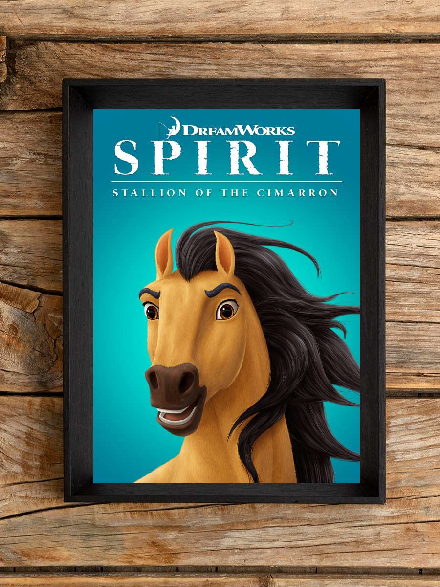 Özgür Ruh - Spirit: Stallion of the Cimarron Film Tablo Siyah Çerçeveli Film Poster Afiş Tablo