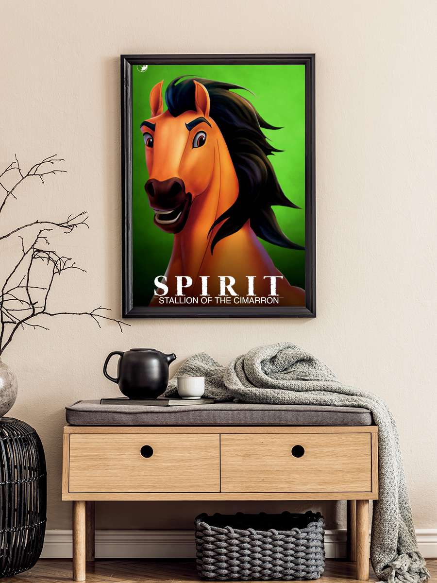 Özgür Ruh - Spirit: Stallion of the Cimarron Film Tablo Siyah Çerçeveli Film Poster Afiş Tablo