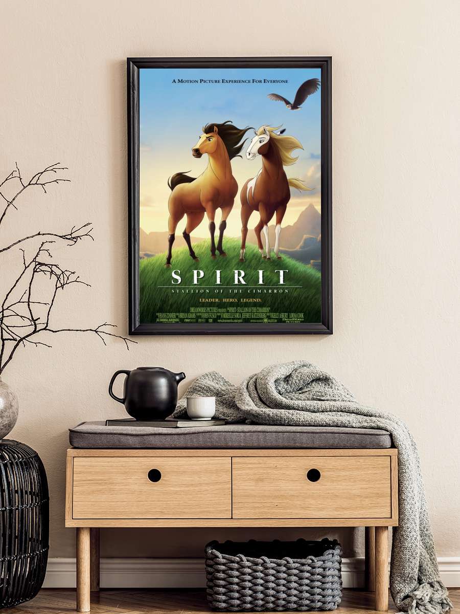 Özgür Ruh - Spirit: Stallion of the Cimarron Film Tablo Siyah Çerçeveli Film Poster Afiş Tablo